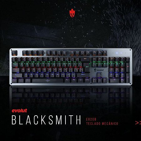 TECLADO GAMER MECANICO EVOLUT BLACKSMITH EG-208
