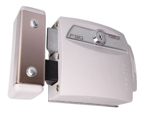 FECHADURA PARA PORTÃO SOCIAL F90 - BRANCA IPEC