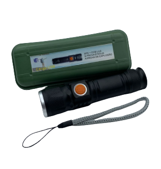 LANTERNA DE LED MANUAL RECARREGAVEL USB MALETA XH-515