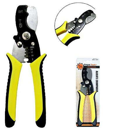 ALICATE CRIMPADOR CR-V DE METAL TROYA TOOLS TRY-1021