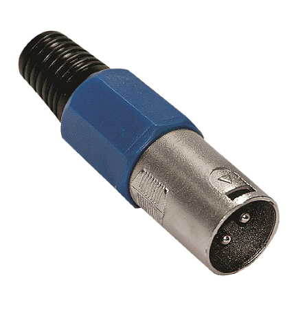 PLUG CANNON MACHO AZUL CORPO PLASTICO