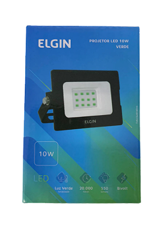 Projetor LED 10W Temperatura Cor Verde