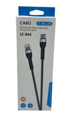 CABO TYPE-C LIGHTNING 2.4A 1M IT-BLUE LE-844