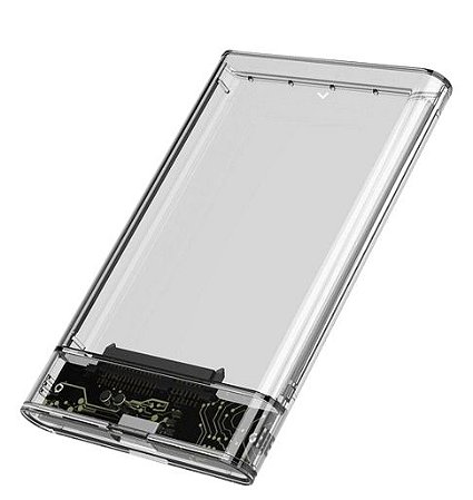 CASE EXTERNA TRANSPARENTE TYPE-C PARA HD SATA 2,5" USB 3.0 ATE 4TB CS-TY01