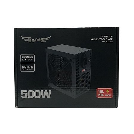 FONTE ATX 500W REAL APFC TRS/5330-B 24 PINOS