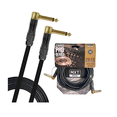 CABO DE GUITARRA PRO-SERIES, P10+P10 MACHO MONO 90 GRAUS, OD:6MM, 3M