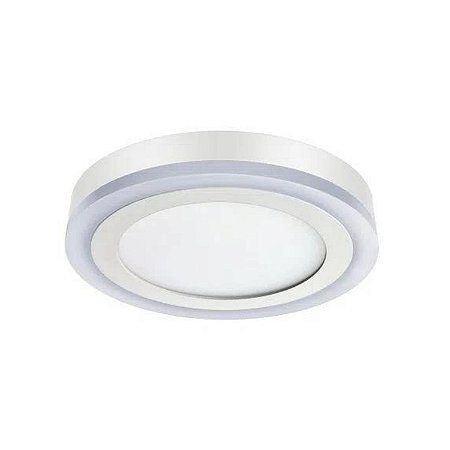 LUMINARIA LED REDONDA DE SOBREPOR COM 3 ESTAGIOS 12W+6W 6500K+6500K 48D124WSRB00 ELGIN