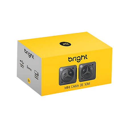 CAIXA DE SOM PARA PC 5W P2 E USB BRIGHT 0359
