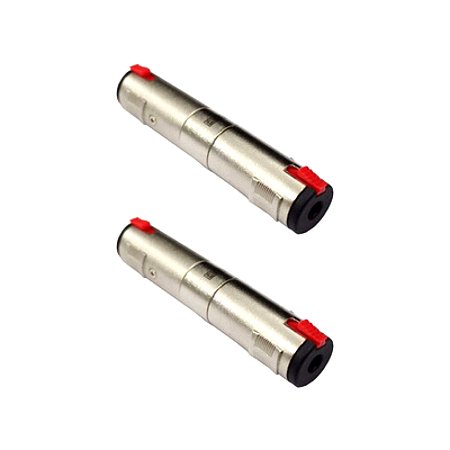 EMENDA JACK J10 MONO/ESTEREO DE METAL COM TRAVA PROFISSIONAL