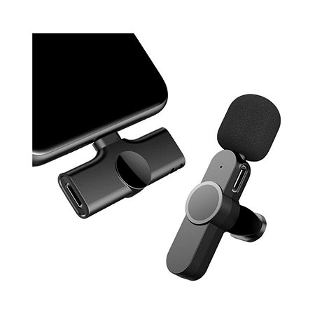 MICROFONE DE LAPELA WIRELESS PARA CELULAR - CONEXÃO TIPO C