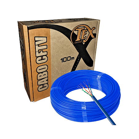 CABO DE REDE CFTV PATCH CORD TEX CONNECT 100M