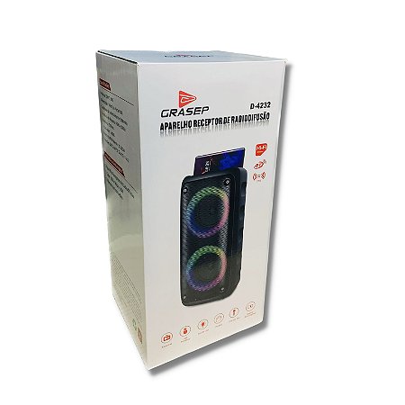 CAIXA DE SOM 10W*2 RMS BLUETOOTH RWS GRASEP D-4232