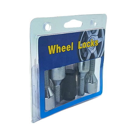 JOGO DE PARAFUSOS ANTIFURTO DE RODA 4PCS - 1 SEGREDO WHEEL LOCKS XH-4010