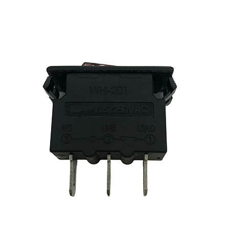 CHAVE DISJUNTOR DE CIRCUITO - BREAKER ST 001 10A 3 TERM 2 POS