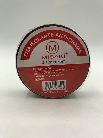 FITA ISOLANTE NA COR PRETA PARA USO DOMESTICO REF:MS-05 MISAKI