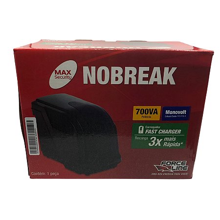 NOBREAK UPS MAX SECURITY 700VA MONO 115/115V PT FORCELINE