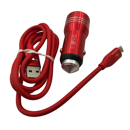 CARREGADOR AUTOMOTIVO 2 USB + CABO V8 INOVA -  GL01S