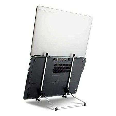SUPORTE PARA NOTEBOOK UNIVERSAL METAL 4 FORMAS DE MONTAR CROMADO - RELIZA 9617