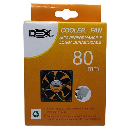 COOLER FAN 8X8  P/ GABINETE - 80MM - MARCA DEX MOD.DX-DC