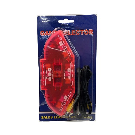 CHAVE SELETORA DE VIDEO 1 IN 3RCA - 3 OUT 3RCA BLISTER - GAME SELECTOR