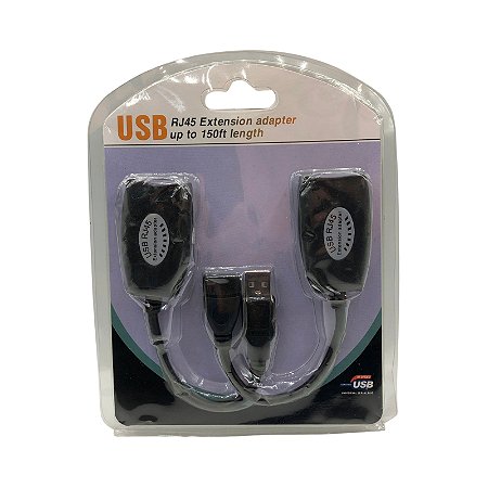 EXTENSOR USB VIA CABO DE REDE RJ45 2.0 - Mais Eletrônicos - Distribuidora