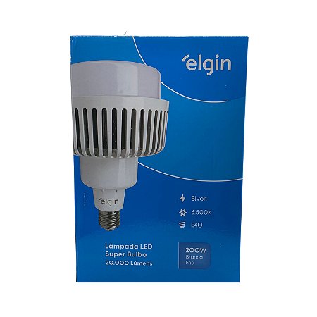 LAMPADA BULBO LED AP T190 200W BIVOLT 6500K LUZ BRANCA FRIA - ELGIN