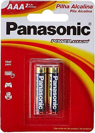 PILHA ALCALINA PANASONIC POWER AAA LR03XAB/2B