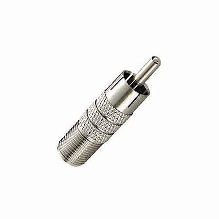 ADAPTADOR F DE ROSCA /RCA METAL /NIQUEL
