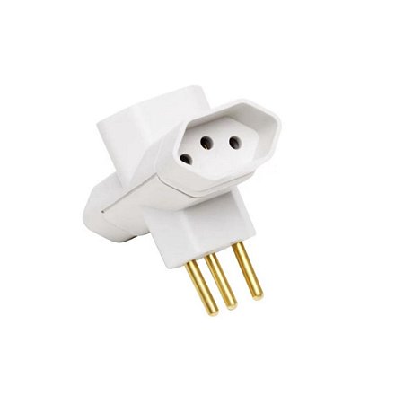 TOMADA BIPOLAR 3 SAIDAS TIPO T COM 3 PINOS