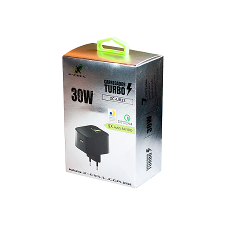 CARREGADOR TURBO USB 4.0 30W X-CELL XC-UR33