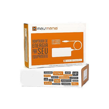 FONTE PARA NOTEBOOK 20V 4.5A 8.0 X 7.0 X 7.0 DELL PA9 MM557 MAIS MANIA