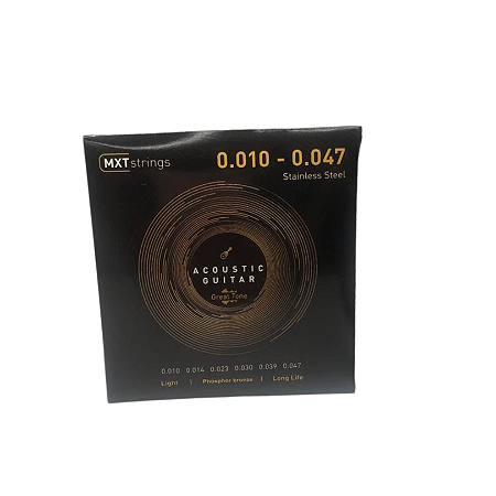 ENCORDOAMENTO PARA VIOLÃO AÇO 010 - 047 PHOSPHOR BRONZE TENSAO LIGHT MXT