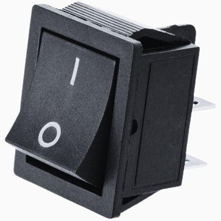 CHAVE GANGORRA KCD4-201N - 15A/30A - 250V - 4 TERM 2 POS PR (ON/OFF)