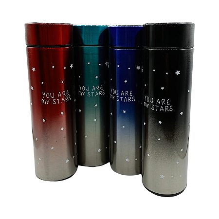GARRAFA TERMICA DE INOX COM LED 410ML