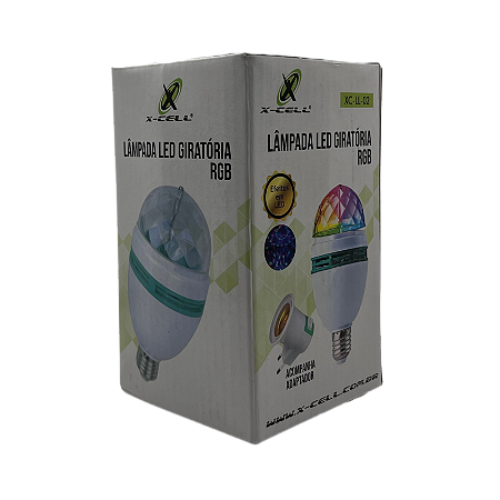 LAMPADA LED GIRATORIA RGB 3W X-CELL XC-LL-02
