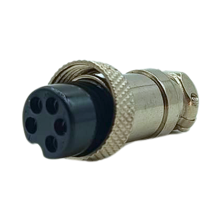 CONECTOR MIC FEMEA  - 5 PINOS METAL S+B