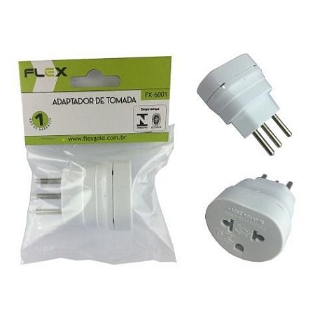 ADAPTADOR UNIVERSAL DE TOMADA BIVOLT 10A FX-6001