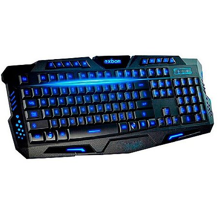 TECLADO GAMER COM FIO LUMINOSO B-MAX