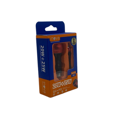 CARREGADOR VEICULAR V8 45W INOVA GL19 S @