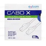 CABO DE REDE CAT 5E RJ45 (50.0 metros) AZUL EXBOM