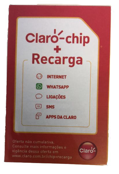 CHIP DA CLARO COM 10 DE RECARGA (DDD NACIONAL)