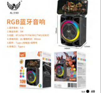 Caixa de SOM RGB 10W Altomex Al-3183