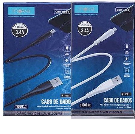 Cabo de Dados USB V8 1M 3.4a Inova Cbo-9854