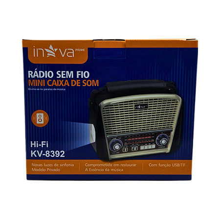 Caixa de SOM Inova Bluetooth Kv-8392