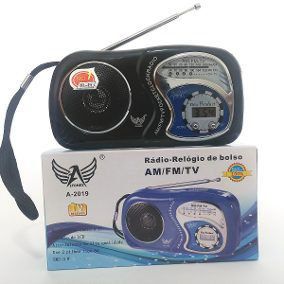 RADIO RELOGIO DE BOLSO AM/FM/TV ALTOMEX A-2019