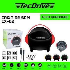 CAIXA DE SOM 3D P/ PC / MAC / ANDROID / IPHONE TECDRIVE CX-02