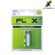 PILHA AAAA ALCALINA C/2 UNIDADES - MARCA : FLEX MOD. FX-AAAAK2