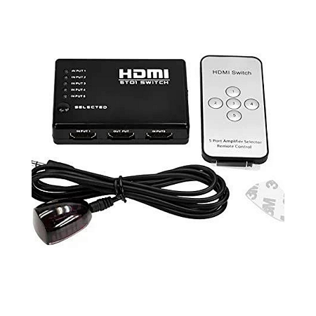 SWITCH HDMI 5 ENTRADAS P/ 1 SAIDA C/CONTROLE
