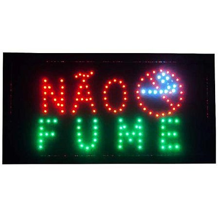 PLACA DE LED NÃO FUME 127V 25X50 OEM
