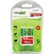 BATERIA / PILHA RECARREGAVEL C/ 2 UNID. 2900mAh MOD. "FLEX" FX-AA29B2